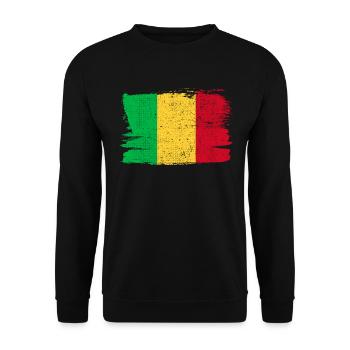 Drapeau du Mali Drapeau Paix Vintage - Sweat-shirt Unisexe - noir - Devant - Alina (178cm) & Michal (187cm)