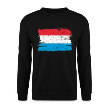 Drapeau du Luxembourg Drapeau de la Paix Vintage - Sweat-shirt Unisexe - noir - Devant - Alina (178cm) & Michal (187cm)