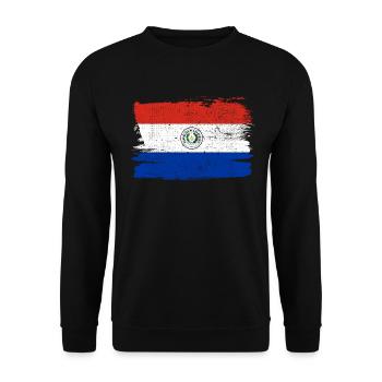 Paraguay Flag Flag Peace Vintage - Unisex Sweatshirt - black - Front - Alina (178cm) & Michal (187cm)