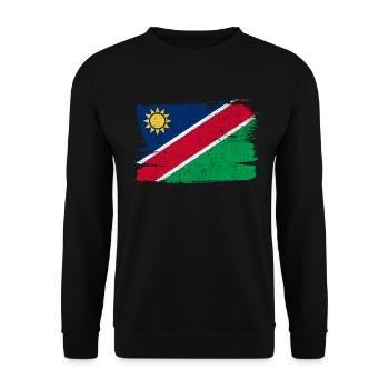 Namibia Flag Flag Peace Vintage - Unisex Sweatshirt - black - Front - Alina (178cm) & Michal (187cm)