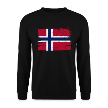 Drapeau de la Norvège Drapeau de la paix Vintage - Sweat-shirt Unisexe - noir - Devant - Alina (178cm) & Michal (187cm)