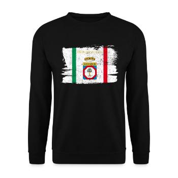 Apulia Region Italy Flag Flag Peace Vintage - Unisex Sweatshirt - black - Front - Alina (178cm) & Michal (187cm)