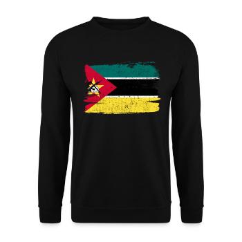 Mozambique Mozambique Flag Flag Peace Vintage - Unisex Sweatshirt - black - Front - Alina (178cm) & Michal (187cm)