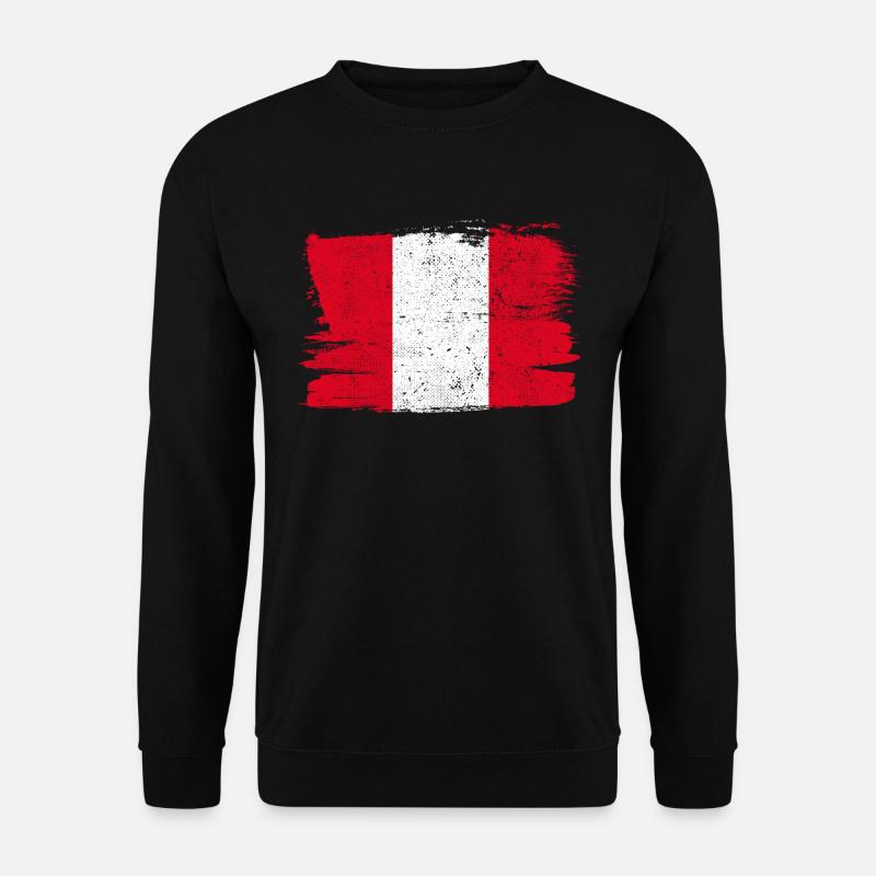 Pérou drapeau drapeau paix Vintage - Sweat-shirt Unisexe - noir