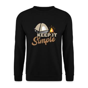 Funny Camping énonciations Funny Camper cadeau - Sweat-shirt Unisexe - noir - Devant - Alina (178cm) & Michal (187cm)