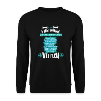 Veterinarian Veterinarian Veterinary Veterinary Animals Hu - Unisex Sweatshirt - black - Front - Alina (178cm) & Michal (187cm)