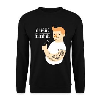 Tattoo Motive - Dad Life - Tattooed Art Ink - Unisex Sweatshirt - black - Front - Alina (178cm) & Michal (187cm)