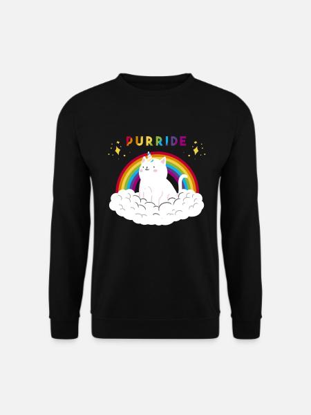 Gay Lesbian Rainbow LGBT Gay Pride Gift - Unisex Sweatshirt - black