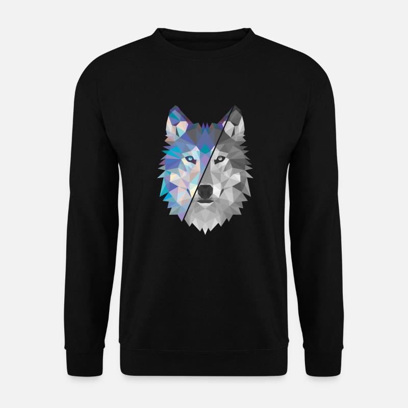 WOLF MOTIV GESCHENK KINDER MANN FRAU IDEE - Unisex Pullover - Schwarz