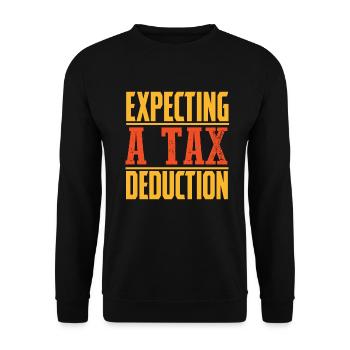 J'attends une baisse d'impôt! - Sweat-shirt Unisexe - noir - Devant - Alina (178cm) & Michal (187cm)