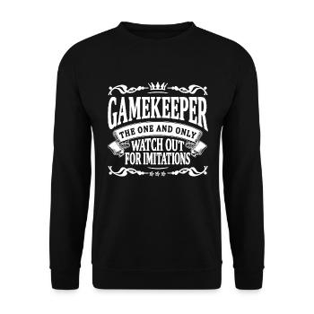 gamekeeper the one and only - Unisex Sweatshirt - black - Front - Alina (178cm) & Michal (187cm)