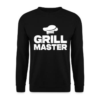 Grill Master - Grillen BBQ Grillmeister - Unisex Pullover - Schwarz - Vorne - Alina (178cm) & Michal (187cm)
