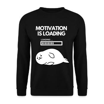 motivation sommeil chargé disant cadeau fatigué - Sweat-shirt Unisexe - noir - Devant - Alina (178cm) & Michal (187cm)