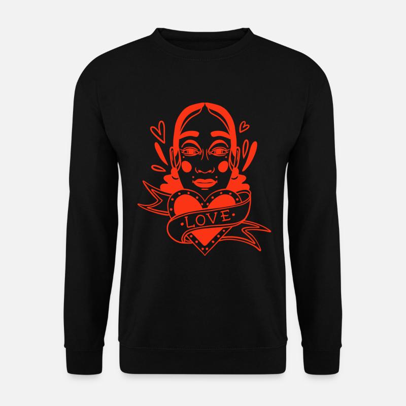 love portrait black - Unisex Pullover - Schwarz