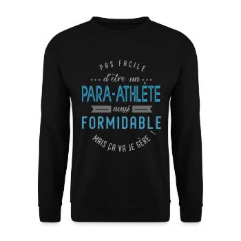 para athlète formidable sportif handicapé - Sweat-shirt Unisexe - noir - Devant - Alina (178cm) & Michal (187cm)