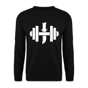 Fitness Army 2reborn - Unisex Pullover - Schwarz - Vorne - Alina (178cm) & Michal (187cm)