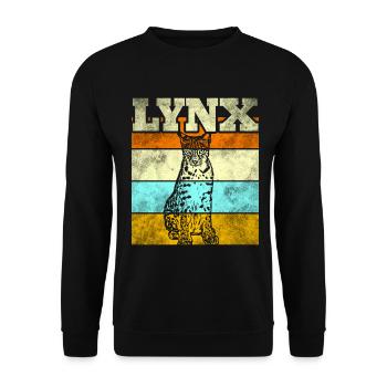 lynx - Unisex Sweatshirt - black - Front - Alina (178cm) & Michal (187cm)