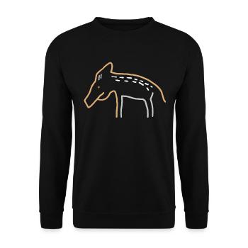 Frischling / Wildschwein - Unisex Pullover - Schwarz - Vorne - Alina (178cm) & Michal (187cm)