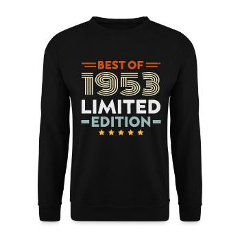 Retro 1953 Vintage Gift 71st Birthday 71 Years - Unisex Sweatshirt - black - Front - Alina (178cm) & Michal (187cm)