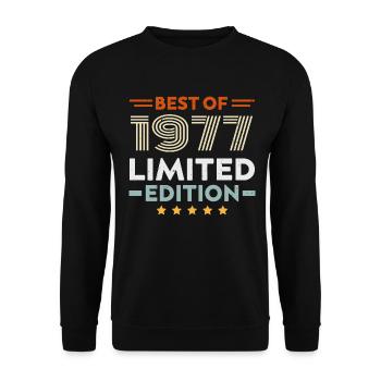 Retro 1963 Vintage Geschenk 61. Geburtstag 61 Jahre - Unisex Pullover - Schwarz - Vorne - Alina (178cm) & Michal (187cm)