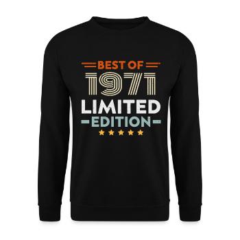 Retro 1963 Vintage Geschenk 61. Geburtstag 61 Jahre - Unisex Pullover - Schwarz - Vorne - Alina (178cm) & Michal (187cm)