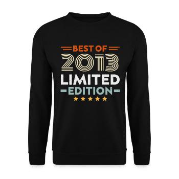 Retro 2013 Vintage Gift 11th Anniversary 11 Years - Unisex Sweatshirt - black - Front - Alina (178cm) & Michal (187cm)