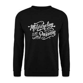 Motorcycle passion - Unisex Sweatshirt - black - Front - Alina (178cm) & Michal (187cm)