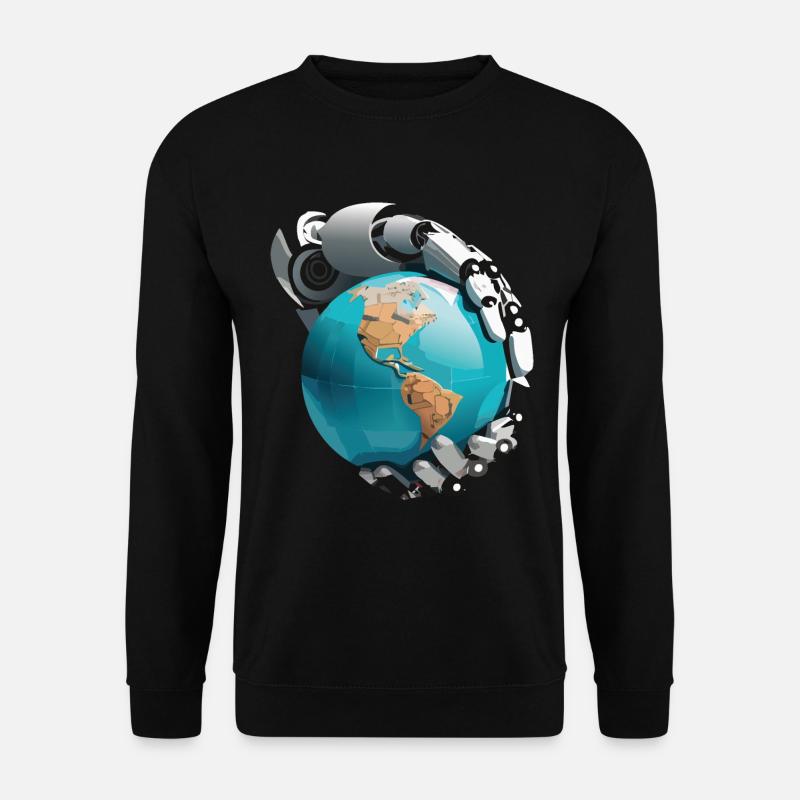 Roboter übernehmen die Welt - Unisex Pullover - Schwarz