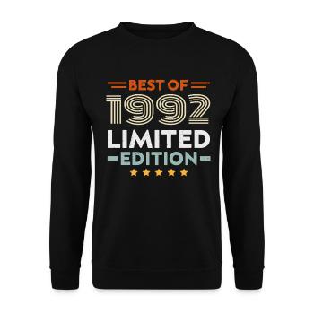 Retro 1992 Vintage Gift 32nd Birthday 32 Years - Unisex Sweatshirt - black - Front - Alina (178cm) & Michal (187cm)