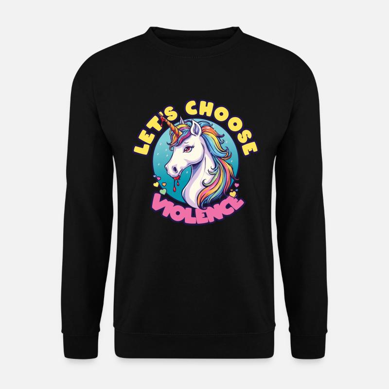 Lets choose Violence - Unisex Pullover - Schwarz