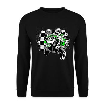 Sidecar MotoCross - Unisex Sweatshirt - black - Front - Alina (178cm) & Michal (187cm)