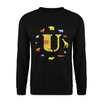 africa u - Unisex Sweatshirt - black - Front - Alina (178cm) & Michal (187cm)