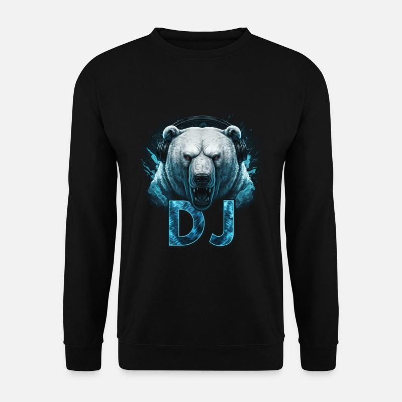 DJ Eisbär eisig - Unisex Pullover - Schwarz