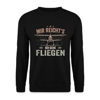 J’en ai assez, je vais m’envoler - Sweat-shirt Unisexe - noir - Devant - Alina (178cm) & Michal (187cm)