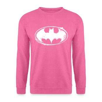 Batman Logo White Chalk - Unisex Pullover - Pink - Vorne
