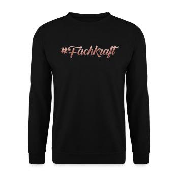 Fachkraft - Unisex Pullover - Schwarz - Vorne - Alina (178cm) & Michal (187cm)