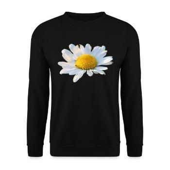 Daisies Marguerite white flower Goose flower - Unisex Sweatshirt - black - Front - Alina (178cm) & Michal (187cm)