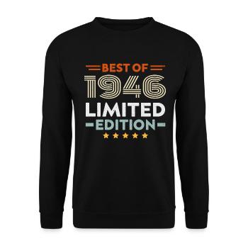 Retro 1946 Vintage Gift 78th Birthday 78 Years - Unisex Sweatshirt - black - Front - Alina (178cm) & Michal (187cm)