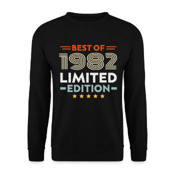 Retro 1982 Vintage Gift 42nd Birthday 42 Years - Unisex Sweatshirt - black - Front - Alina (178cm) & Michal (187cm)