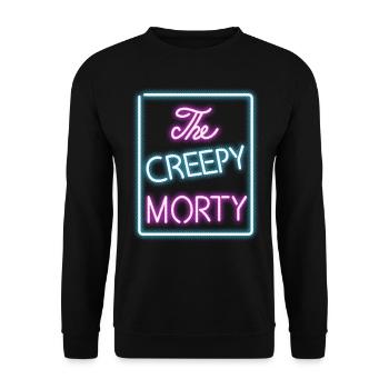 Rick and Morty The Creepy Morty Club - Unisex Sweatshirt - black - Front - Alina (178cm) & Michal (187cm)