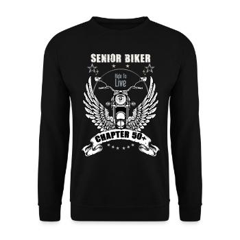 4 - senior biker 4.png - Sweat-shirt Unisexe - noir - Devant - Alina (178cm) & Michal (187cm)