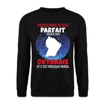 Guyanais Parfait Humour Guyane Idée Cadeau Homme - Sweat-shirt Unisexe - noir - Devant - Alina (178cm) & Michal (187cm)