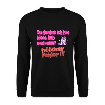 Böser Fehler - Unisex Pullover - Schwarz - Vorne - Alina (178cm) & Michal (187cm)