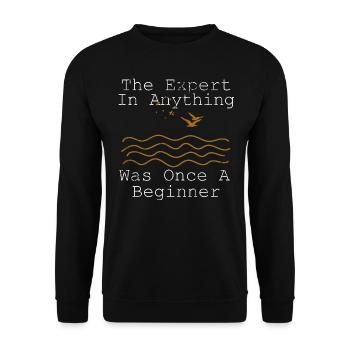 Mindset Expert Commencez maintenant Une fois un Inspirati débutant - Sweat-shirt Unisexe - noir - Devant - Alina (178cm) & Michal (187cm)