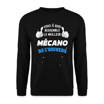 Meilleur mécano de l'univers - Sweat-shirt Unisexe - noir - Devant - Alina (178cm) & Michal (187cm)