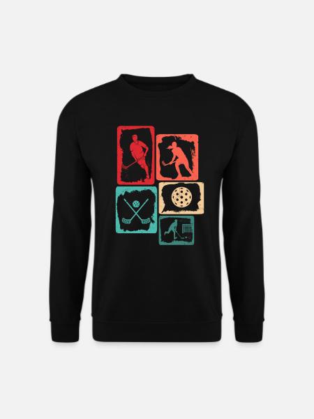 Unihockey Spieler Floorballer Kinder Floorball - Unisex Pullover - Schwarz