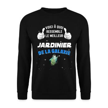 Meilleur Jardinier De La galaxie Super Cadeau - Sweat-shirt Unisexe - noir - Devant - Alina (178cm) & Michal (187cm)