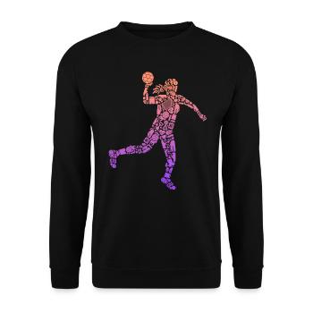 Symboles de handball Femmes Filles Handball Joueuse - Sweat-shirt Unisexe - noir - Devant - Alina (178cm) & Michal (187cm)