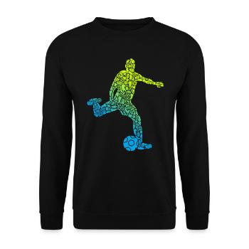 Fußball Symbole Fußballspieler Jungen Fußballer - Unisex Pullover - Schwarz - Vorne - Alina (178cm) & Michal (187cm)