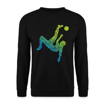 Fußball Symbole Fußballer Jungen Fußballspieler - Unisex Pullover - Schwarz - Vorne - Alina (178cm) & Michal (187cm)